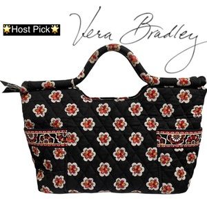 ⭐️Vera Bradley Gabby Satchel Handbag Zipper Pirouette Black